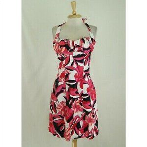 Floral Print Caché Halter Dress